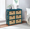 3 Tier Storage Cabinet with 6 Wicker Baskets R562