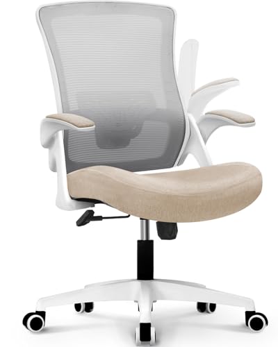 Beige High Back Mesh Office Chair W5200