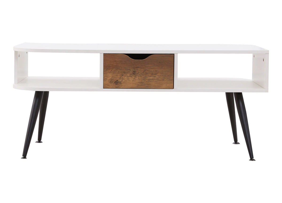 White Coffee Table with Storage Y698