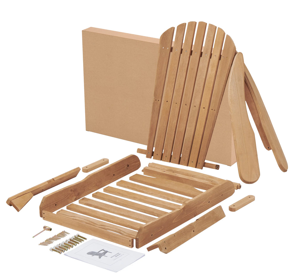 Wooden Outdoor Folding Chair Set of 2 S84178