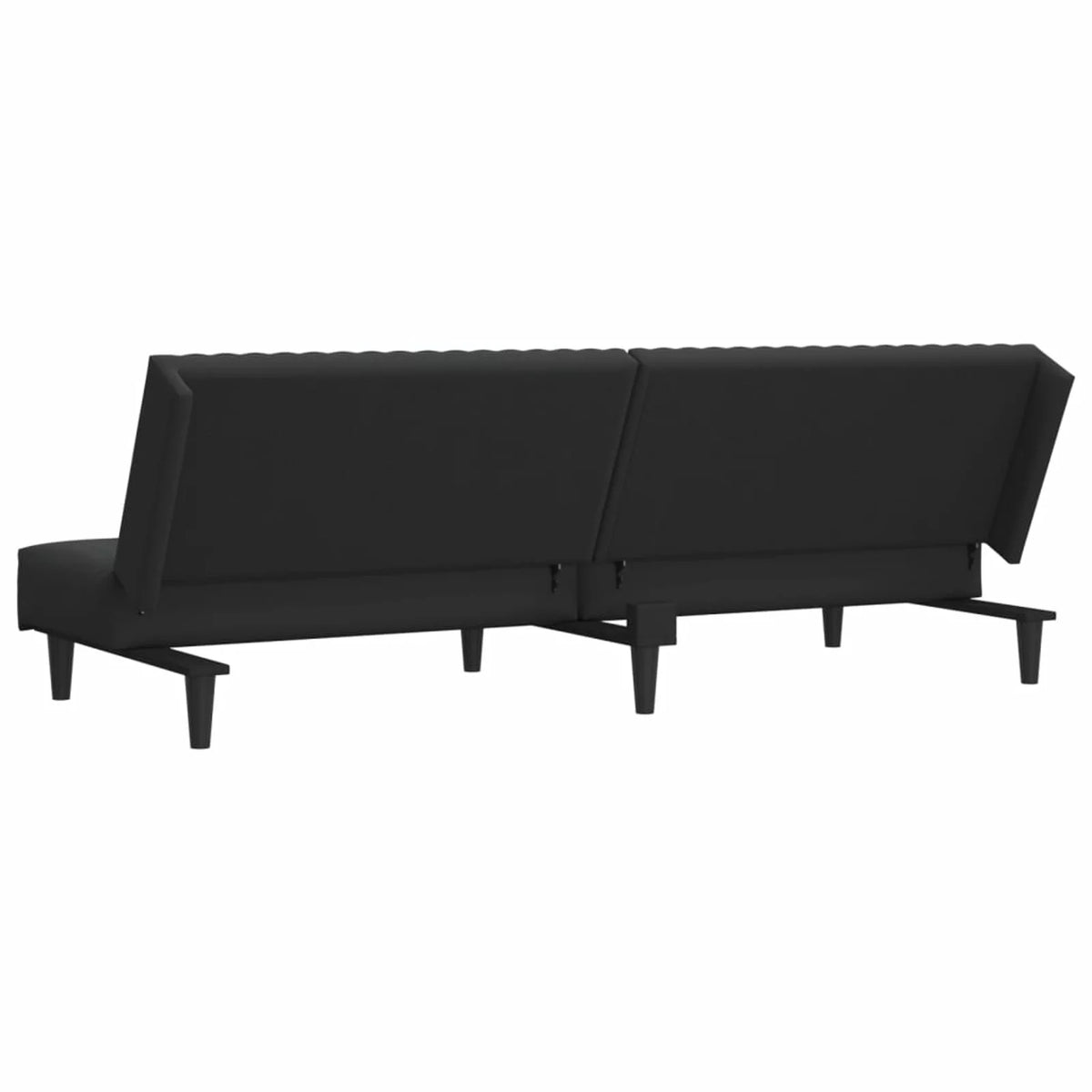 Black Velvet 2-Seater Sofa Bed Q9018