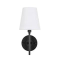 1-Light White Shade Wall Sconce Q7433