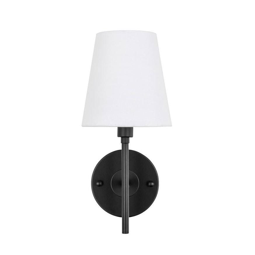1-Light White Shade Wall Sconce Q7433