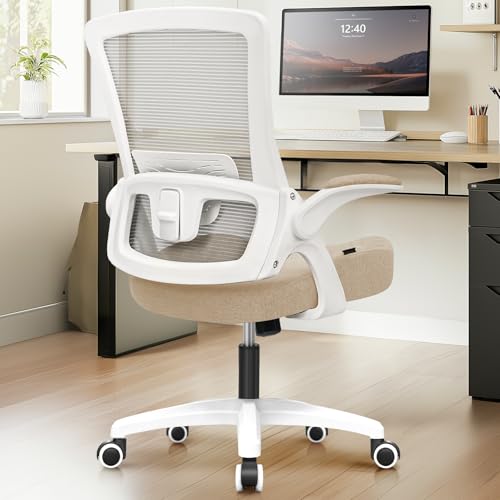 Beige High Back Mesh Office Chair W5200