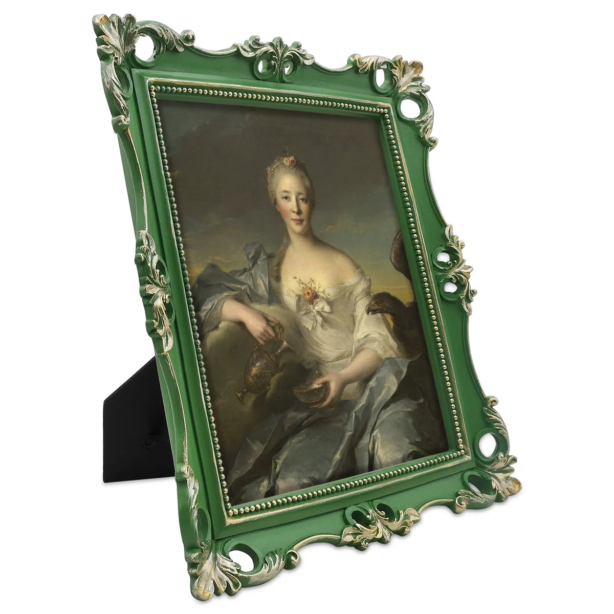 8x10 Picture Frames Moss Green with Gold Trim O16954
