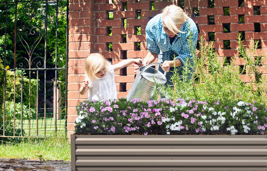 Galvanized Raised Garden Bed 6*3*1 ft Rust-Resistant Metal Planter Box Brown G416