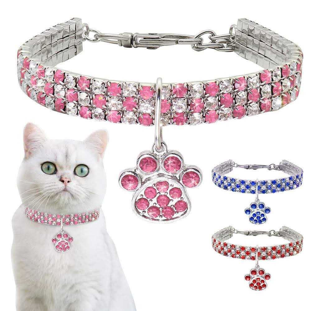 Adjustable Crystal Diamond Pet Collar U816