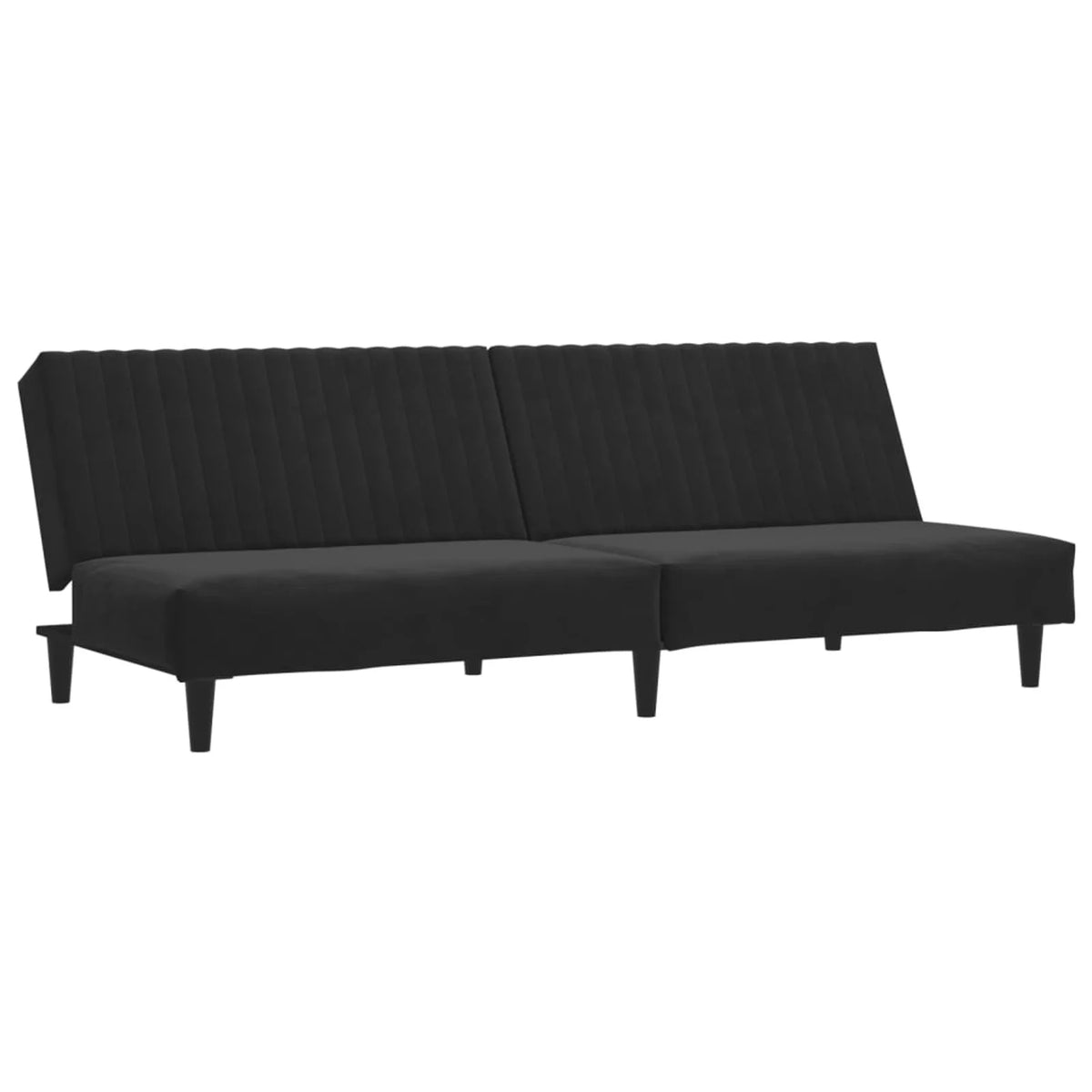 Black Velvet 2-Seater Sofa Bed Q9018