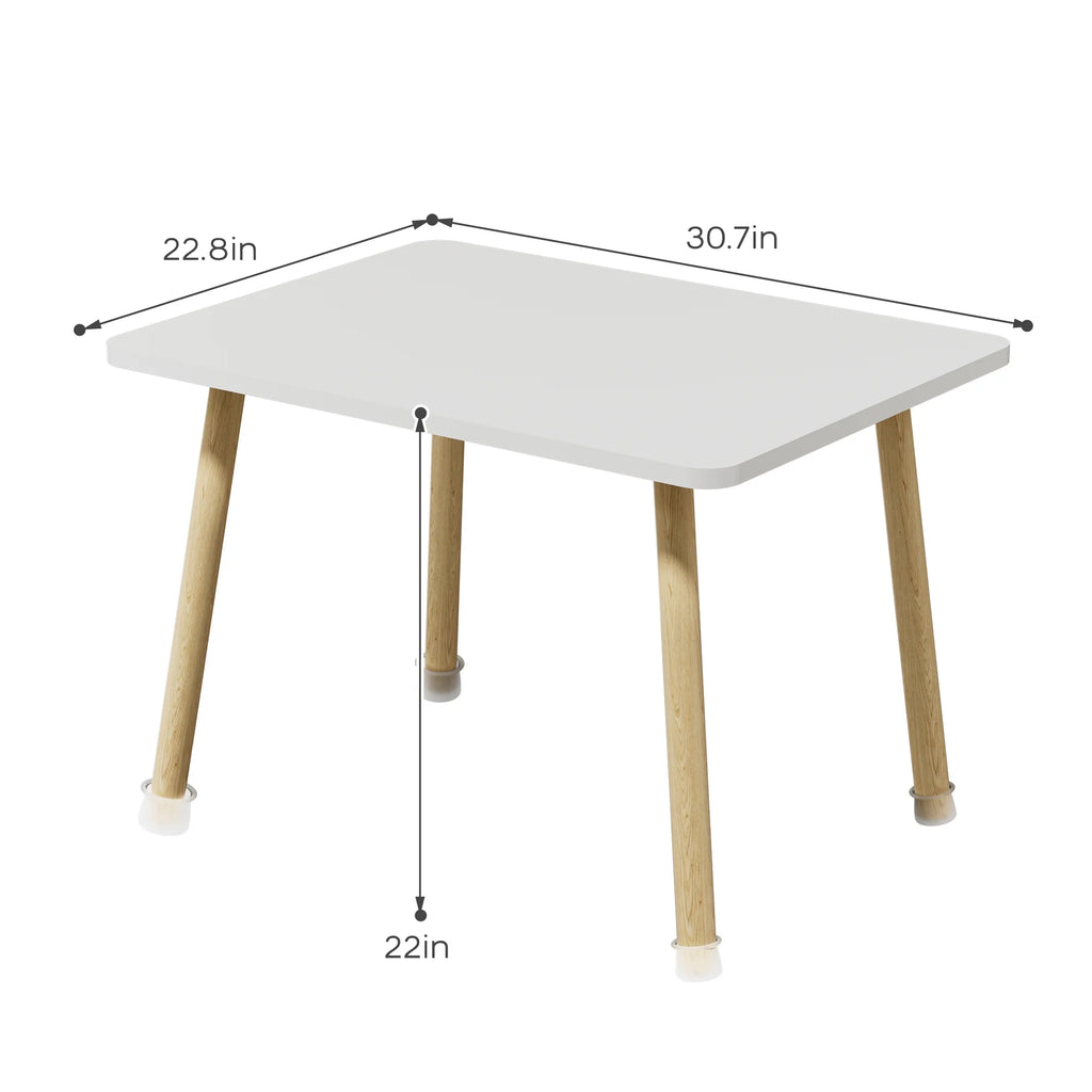Wood Toddler Table and Chairs Set with 4 Chairs X77003