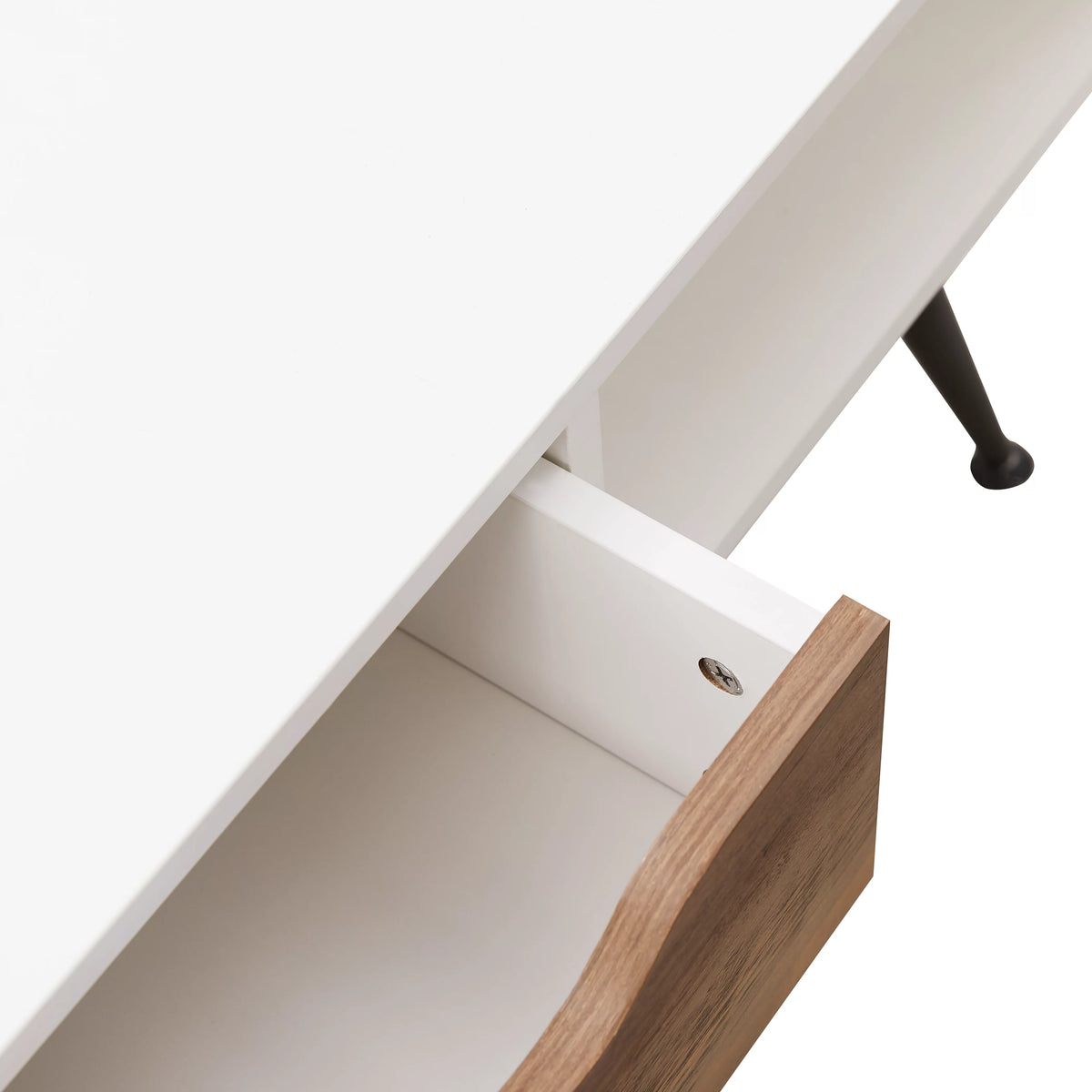 White Coffee Table with Storage Y698