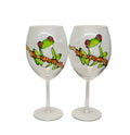 Hand Painted Stemmed Wine Glasses Set Of 2 Z817612