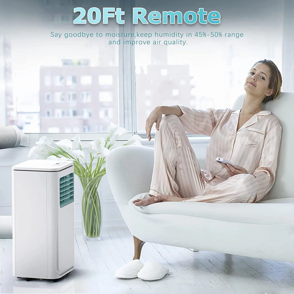 8000 BTU Portable Air Conditioner with Dehumidifier and Fan A84041