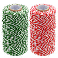 Green Red and White Cotton Twine String L252