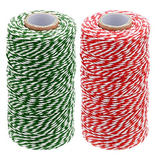Green Red and White Cotton Twine String L252