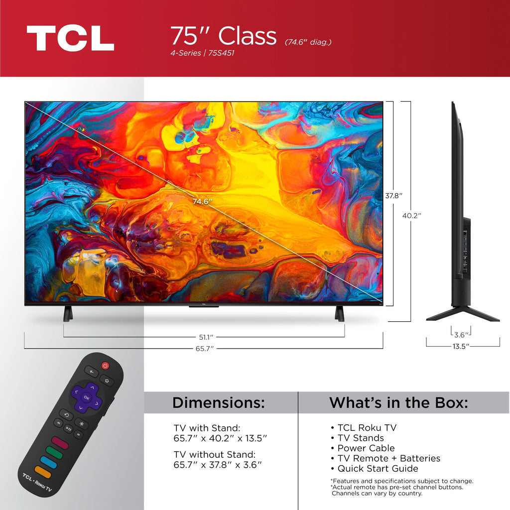 75 Class 4K UHD HDR Smart TV T2460