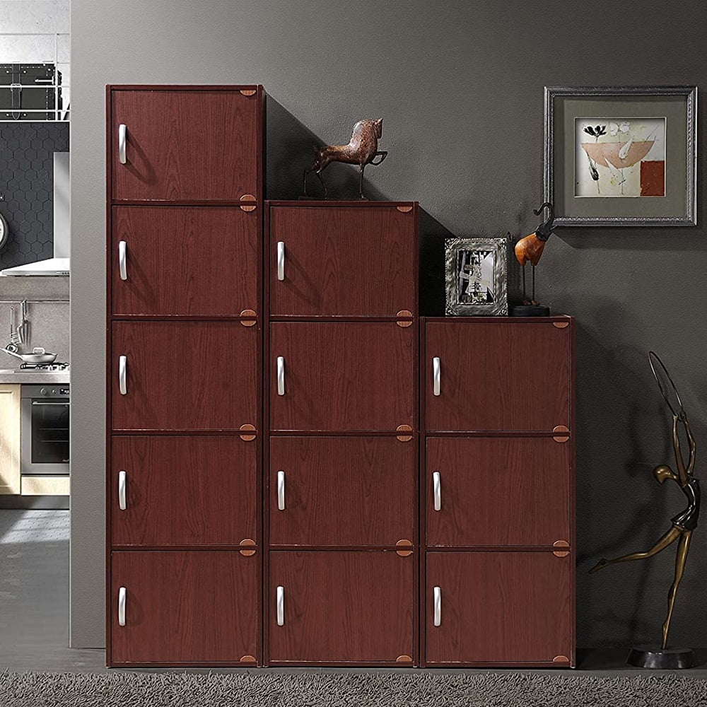 Indoor Modern 3-Shelf 3-Door Bookcase M275936