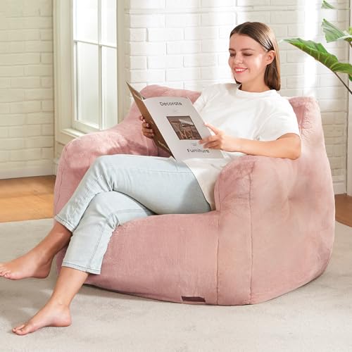 Furry Bean Bag Chair with Arms M286293