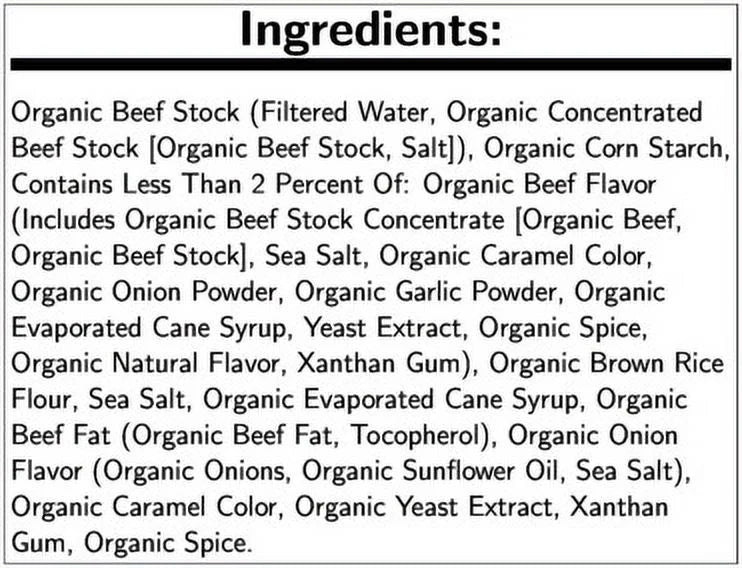 Organic Savory Beef Flavored Gravy, 13.5 Fluid Ounce A21903