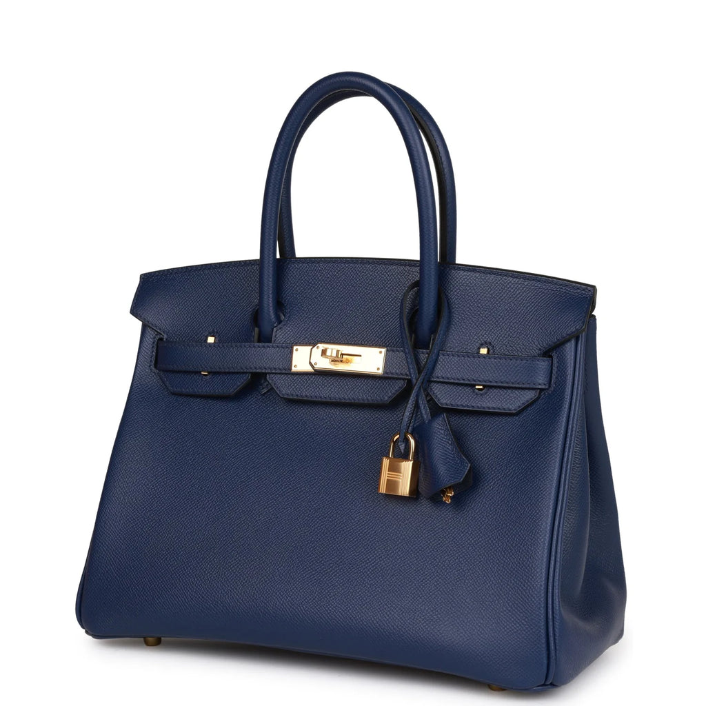Bleu Saphir Epsom Leather Handbag T311