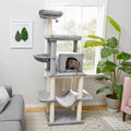 73-in Cat Tree with Hammock Condo and Bed B2496