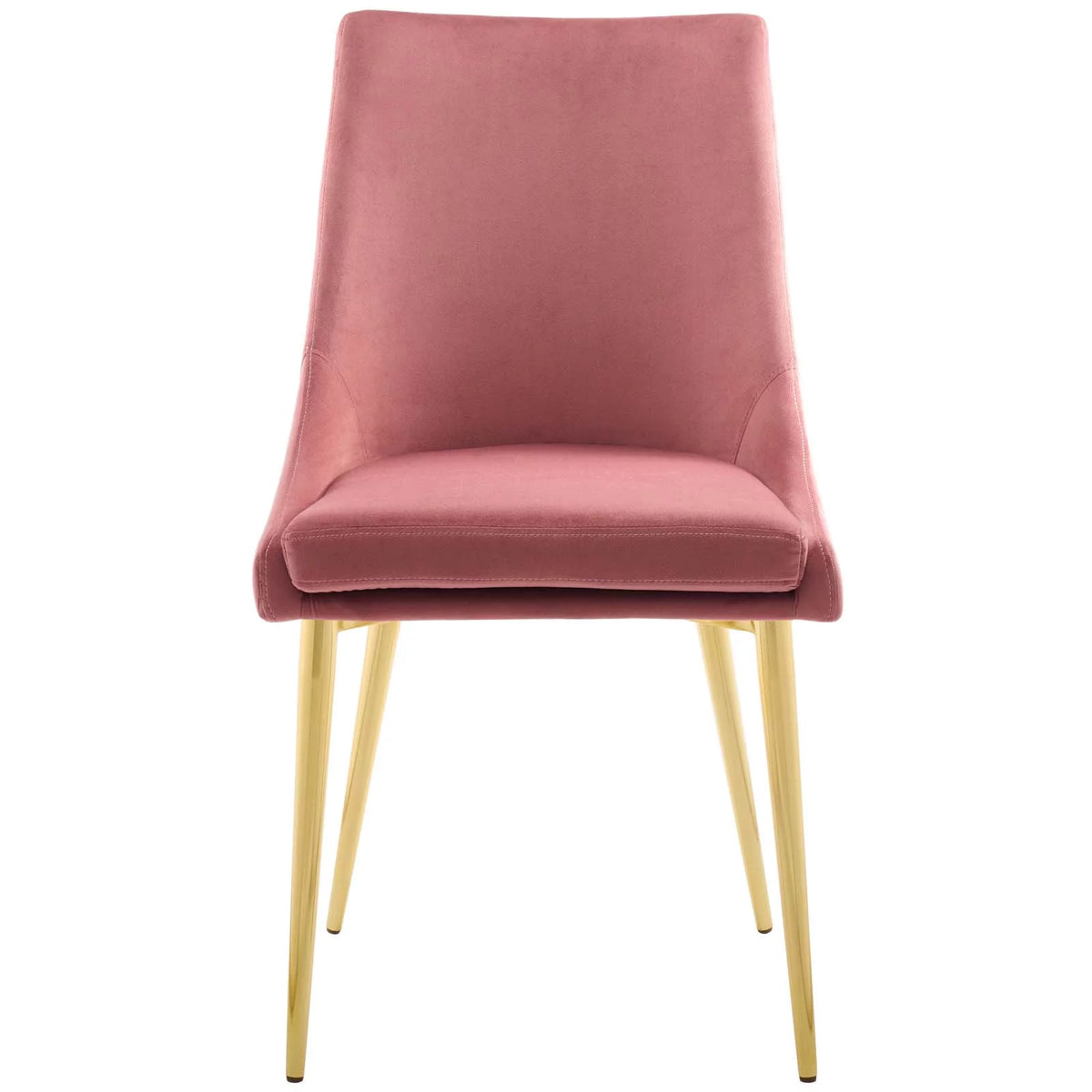 Pink Velvet Fabric Metal Steel Dining Chair R82340
