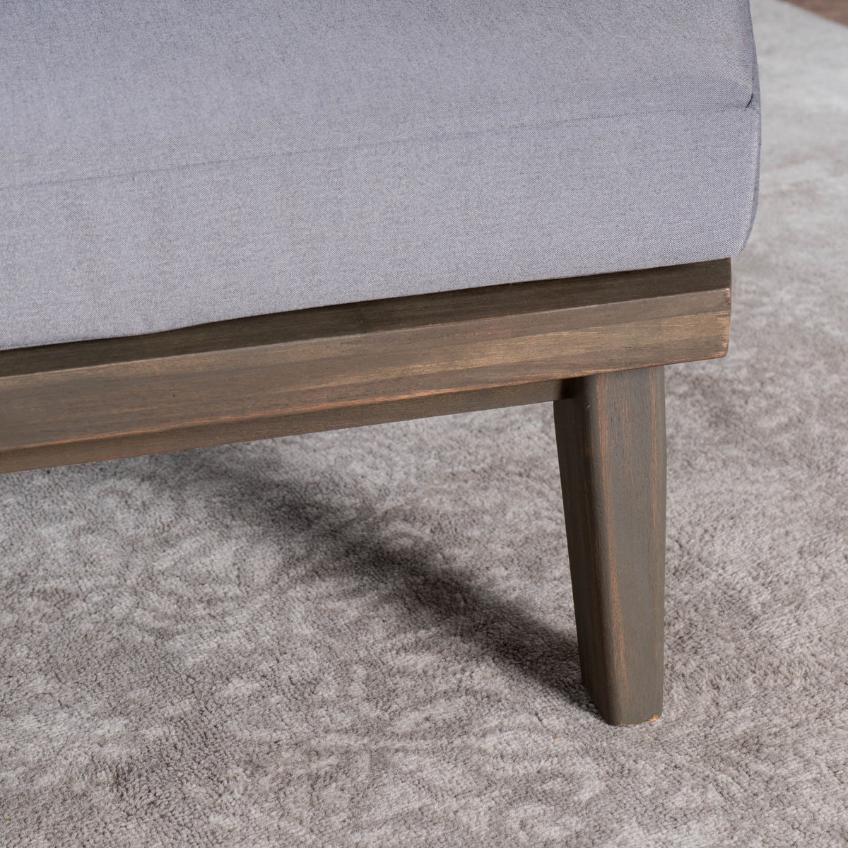 Left Sided Acacia Wood Sofa with Cushions F686227