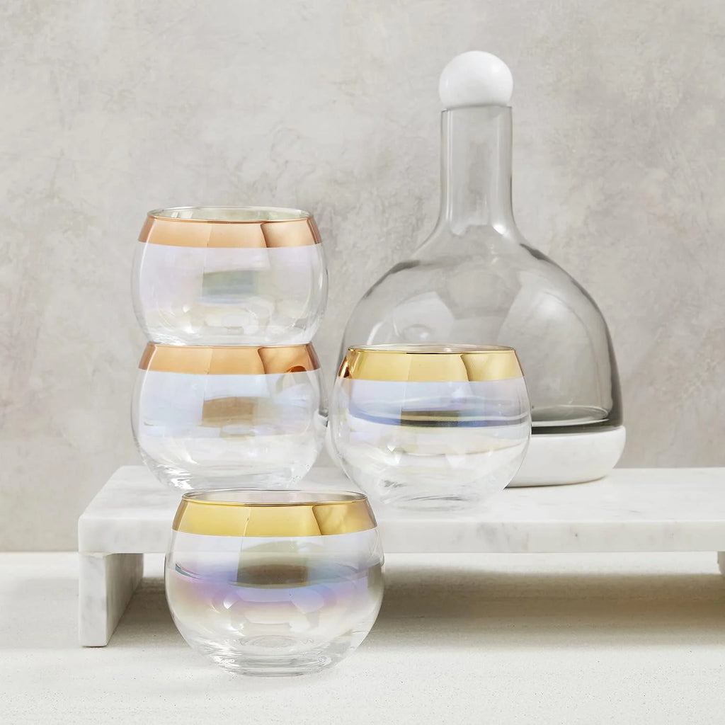 Marble and Glass Wine Carafe 42-Ounce F590643