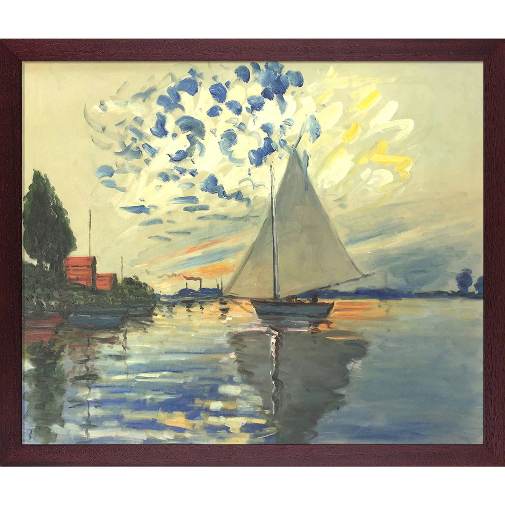 Sailboat with Open Grain Mahogany D173375