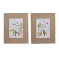 Watercolor Framed Wall Art 30" x 24" Brown and White 2ct N4398