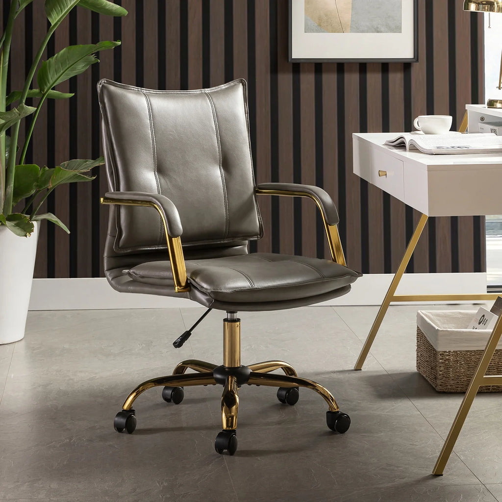 Faux Leather Adjustable Swivel Computer Chair K7764