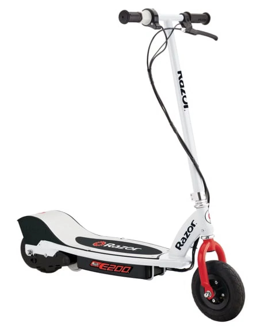 White Electric Scooter with 8 Pneumatic Front Tire K27568