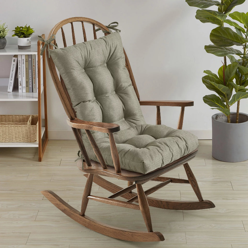 2 Piece Tufted Non Slip Rocking Chair Cushion Set F35019