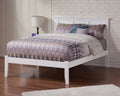 Queen Solid Wood Platform Bed with Panel Headboard in White P432380