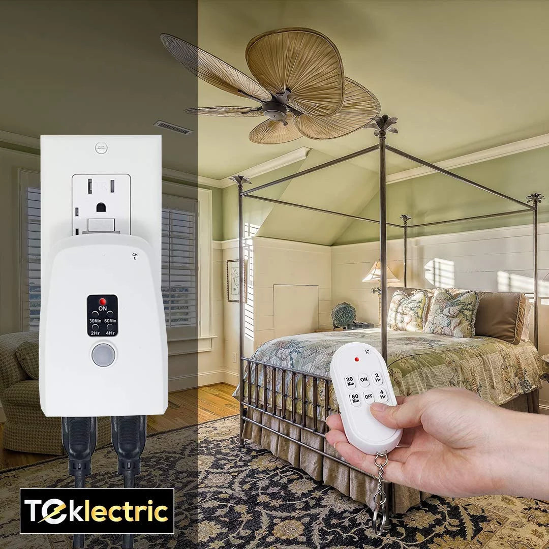Remote Control Outlet with Countdown Timer, 1000 Watt 15A Heavy Duty L390