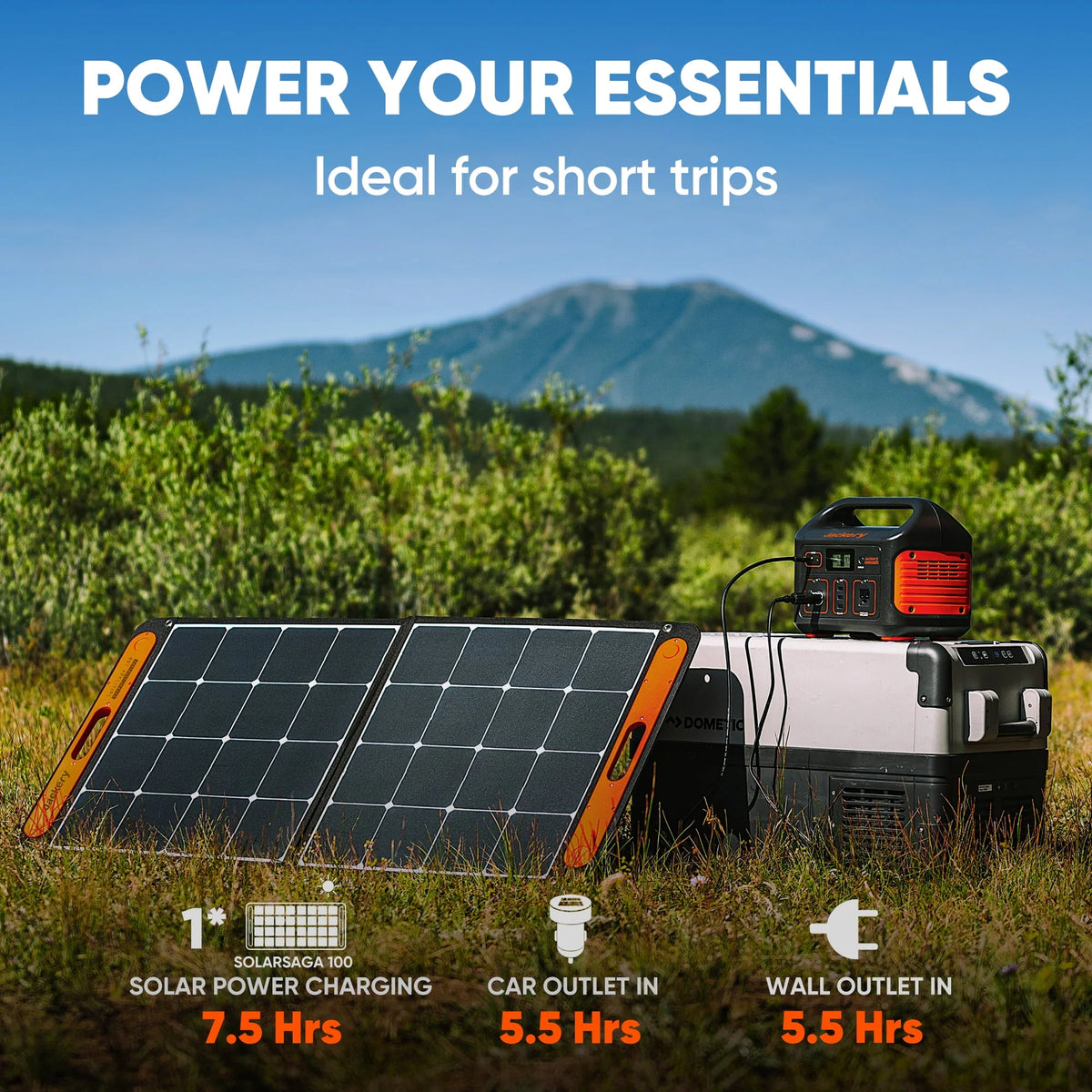 518Wh Portable Solar Generator with 100W Solar Panel V9572
