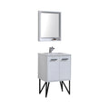 24 in. White Bathroom Vanity with Mirror W215