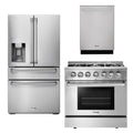 36 Dual Fuel Range, Dishwasher, Refrigerator with Water and Ice Dispenser G6544