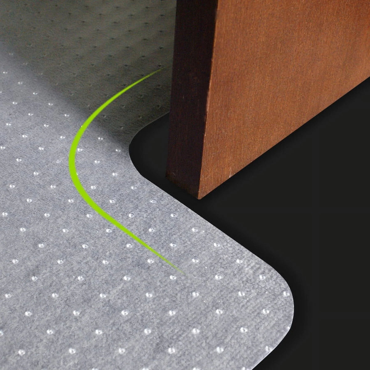 48"x36" Clear Office Chair Mat with Lip C11467