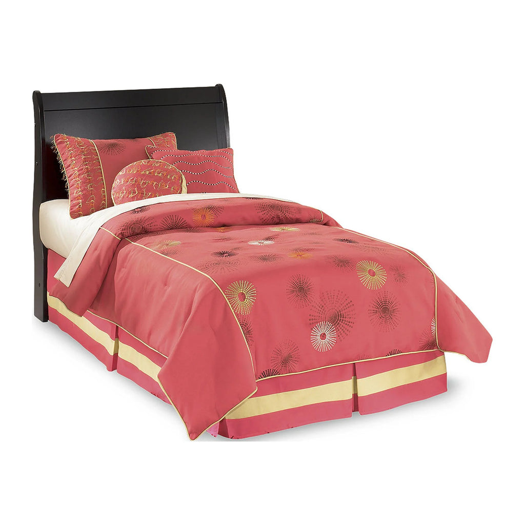 Black Twin Sleigh Headboard C532
