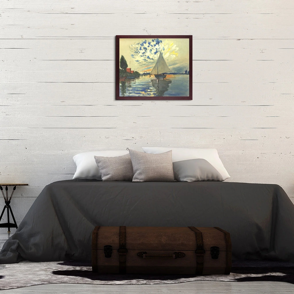 Sailboat with Open Grain Mahogany D173375