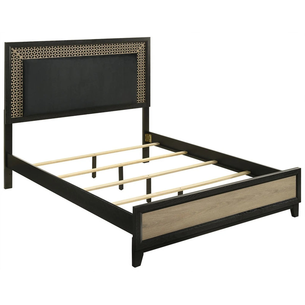 5-piece Contemporary Wood Queen Bedroom Set Light Brown and Gray Z9079
