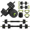 Adjustable 66LBS 88LBS 4 in1 Dumbbell Barbell Kettlebell Set A408266