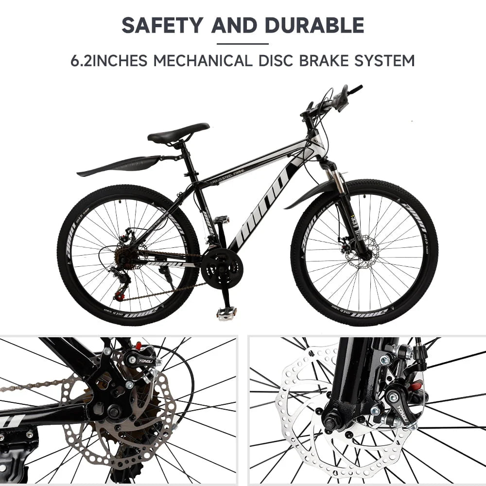 Full Suspension 21 Speed 26 Inch Dual Disc Brake Mountain Bike Z601