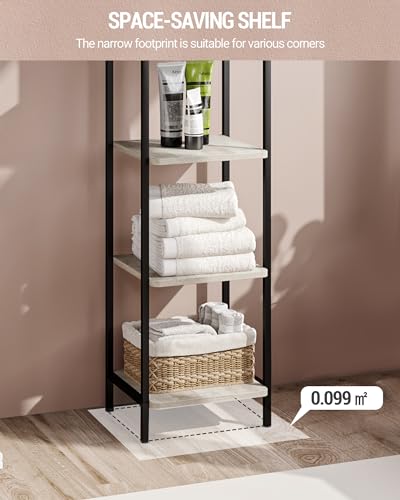 6-Tier Black Narrow Bookcase Bookshelf Y370721