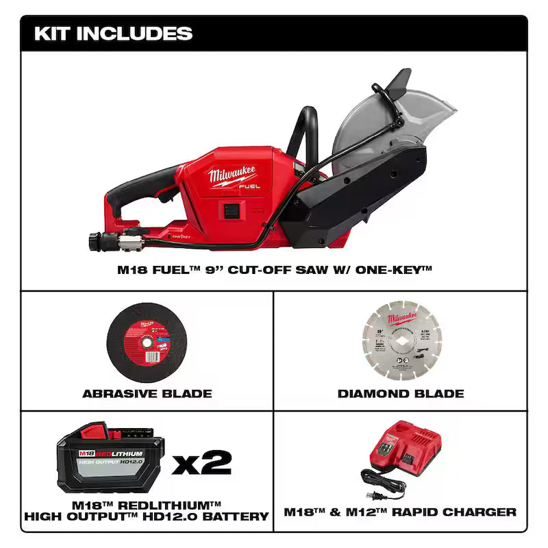 18V Lithium-Ion Brushless Cordless 9 in. Cut Off Saw Kit O83034