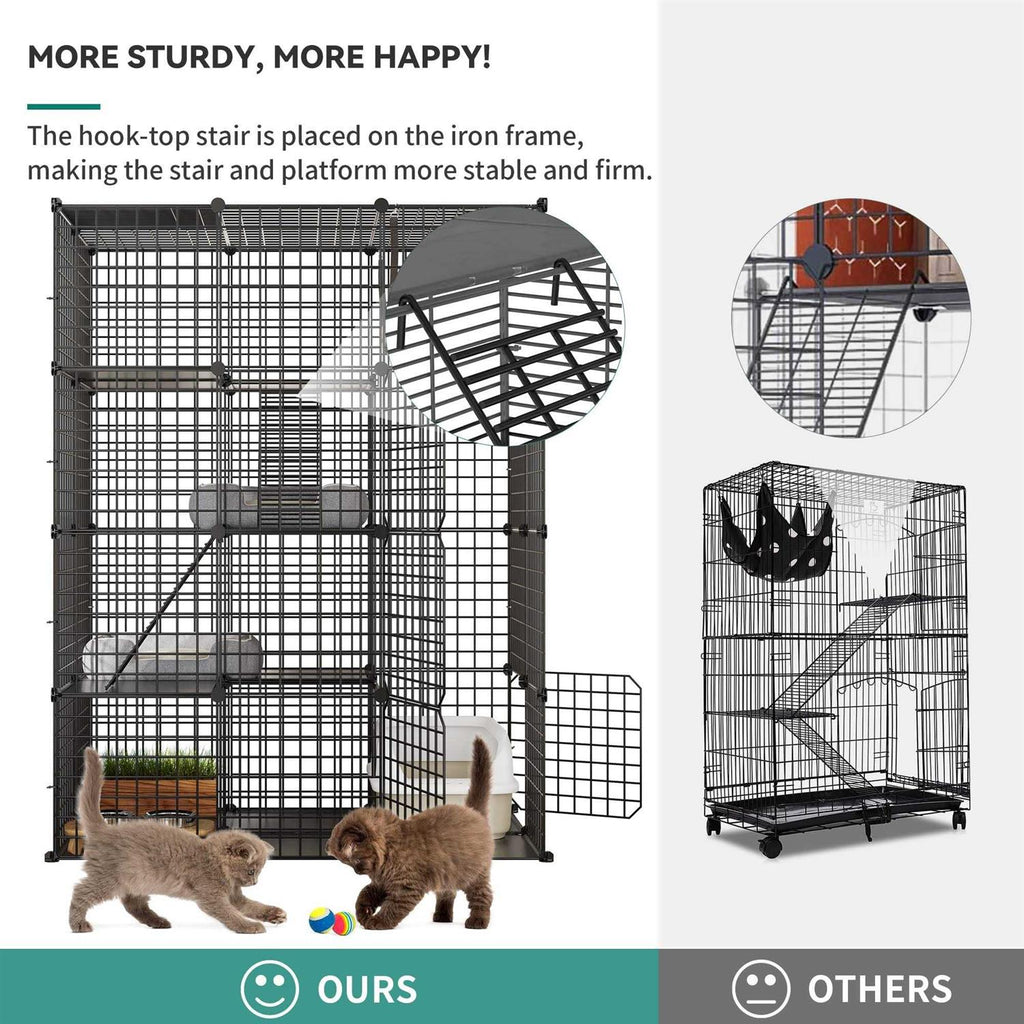 4 Tier Cat Hammock Cat Enclosure F2811
