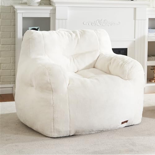 Furry Bean Bag Chair with Arms M286293