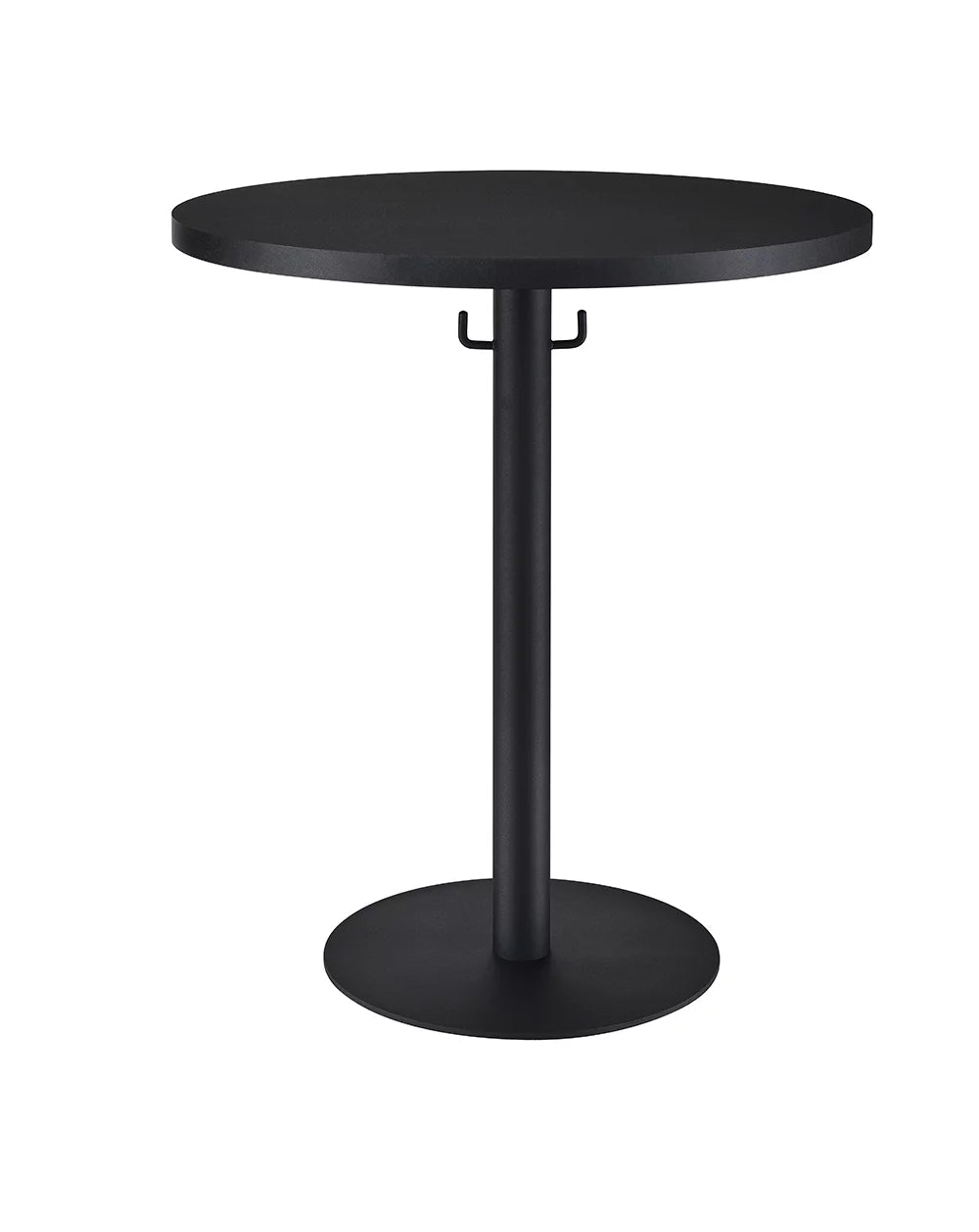 Round Solid Wood Coffee Table with Metal Base U611