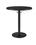 Round Solid Wood Coffee Table with Metal Base U611